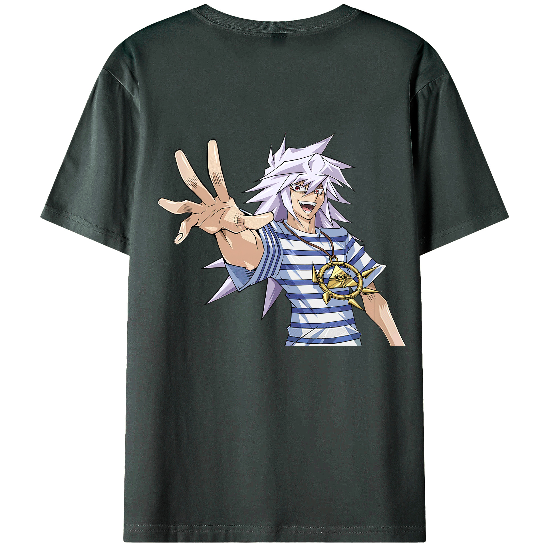 （画像用） 遊☆戯☆王 Yu-Gi-Oh! 綿100％ メンズ半袖Tシャツ（バックプリント） 通気性